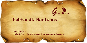 Gebhardt Marianna névjegykártya